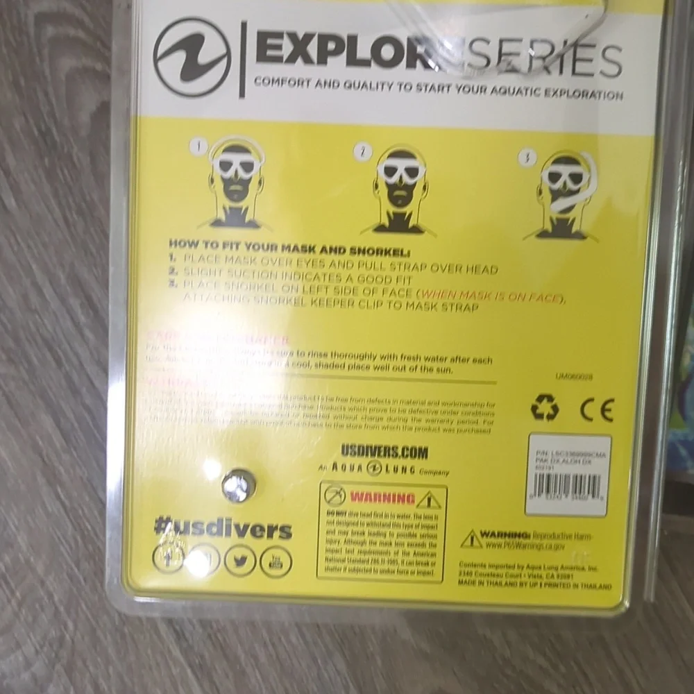 🌟2 NWT U.S. Divers Adult Snorkel Set - Picture 5 of 5